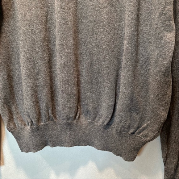 John Bartlett Consensus V-Neck Purple & White Stripe Gray Sweater Men’s Size XL - Picture 2 of 9